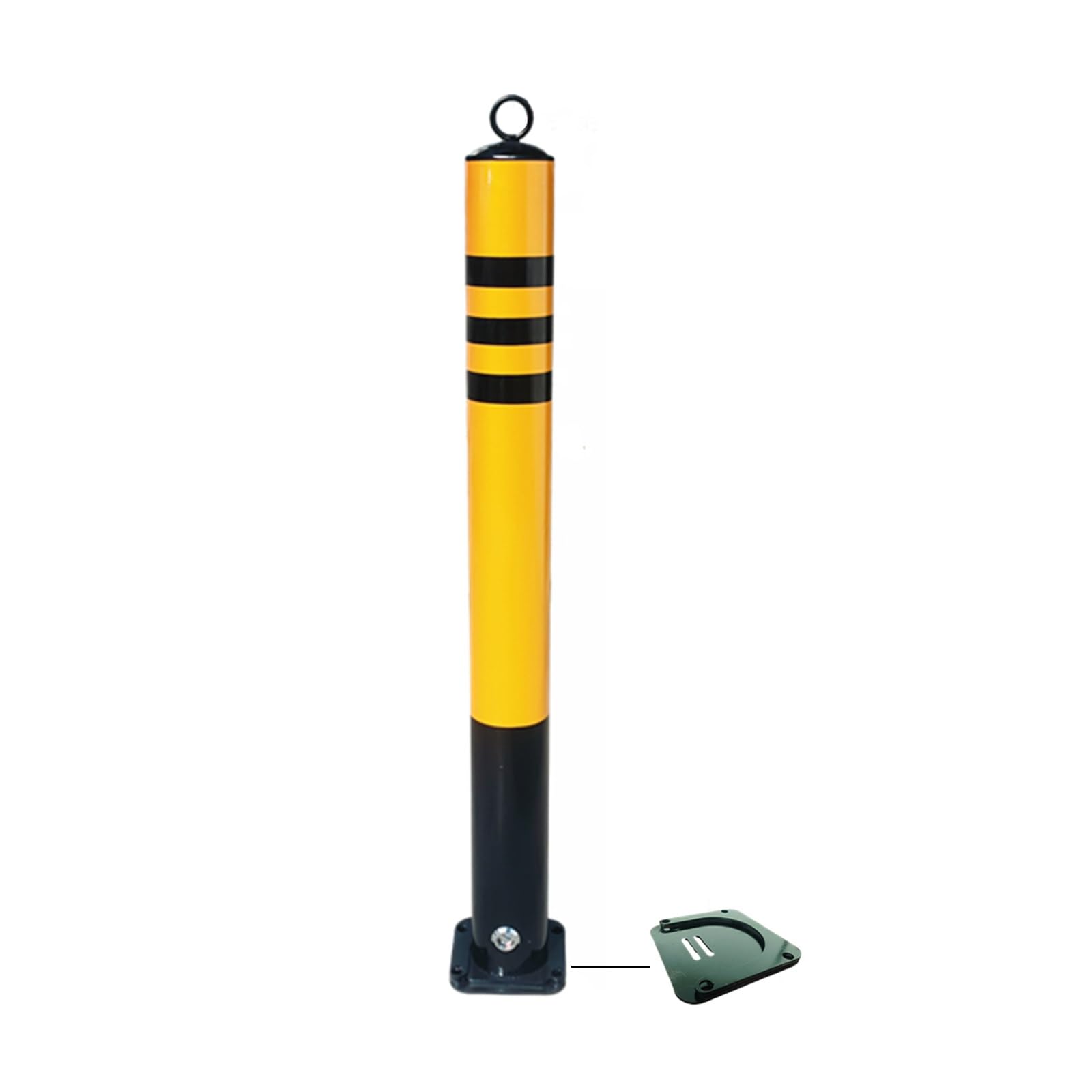 Poteau de sécurité durable jaune avec bandes réfléchissantes pour voies rapides