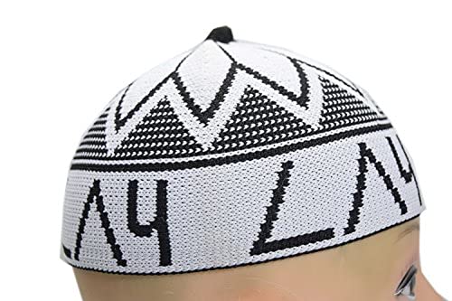 Manaal Enterprises Elastic Kufi Hat Skull Cap Beanies Men Muslim Blended Cotton Cap Islamic Head, Size : 21,22,23 inches Streatchable Can Wear