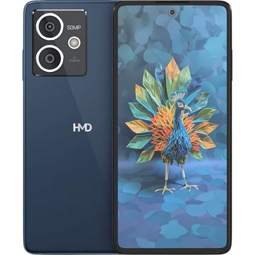 Image of DAK HMD Crest 5G (Midnight Blue, 6GB RAM, 128GB Storage) | 6.7 inch FHD+ OLED Display | 50MP + 50MP Camera | MediaTek Dimensity 7200 Processor | 5000 mah Battery | 33W Fast Charging