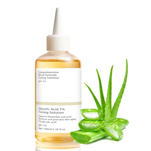 Eveellyn Ácido Glicólico 7% Tónico Facial Exfoliante, Glycolic Acid, Apto para Todo Tipo de Piel, Cuidado Facial Diario, Reduce Imperfecciones, Piel Radiante (120ml)