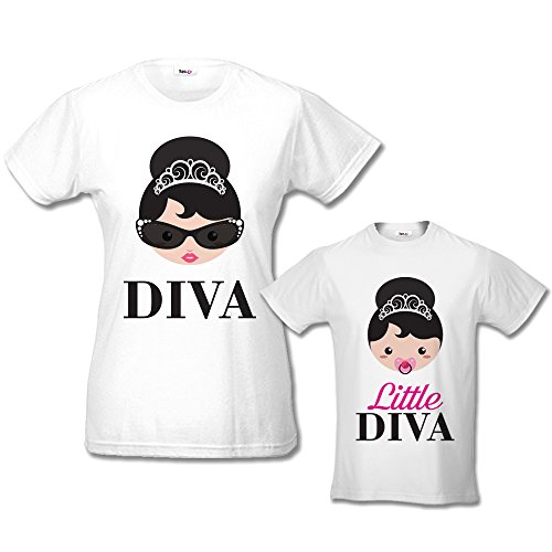 Babloo Coppia di T-Shirt Maglie Madre - Figlio/a