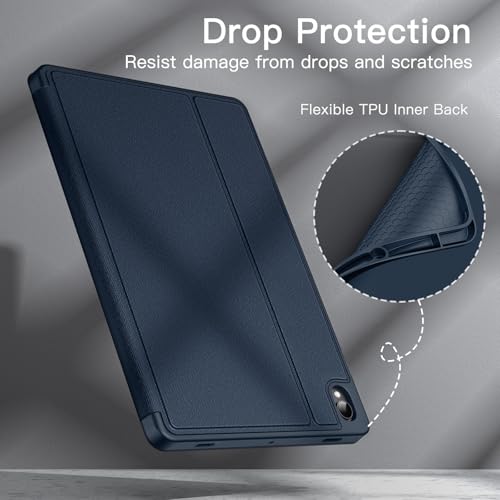 Image of JETech Cover Case for Samsung Galaxy Tab S11 with S Pen Holder, Slim Folio Stand Protective Tablet Cover, Multi-Angle Viewing, Auto Sleep /Wake (Navy)