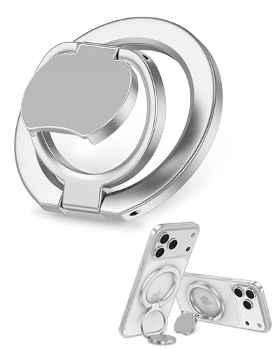 Image of Magnetic Phone Grip Holder for Samsung Galaxy S26 S25 Ultra S24 S23 Z Flip7 Fold7, Two-Sided Magsafe Finger Ring with Kickstand for Apple iPhone 17e 17 Pro Max Air 16e 16 15 Plus Fit Magsafe Car Mount