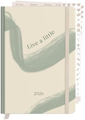 KIND OF HAZEL® Terminplaner 2026 Organizer A5 Hardcover mit künst...