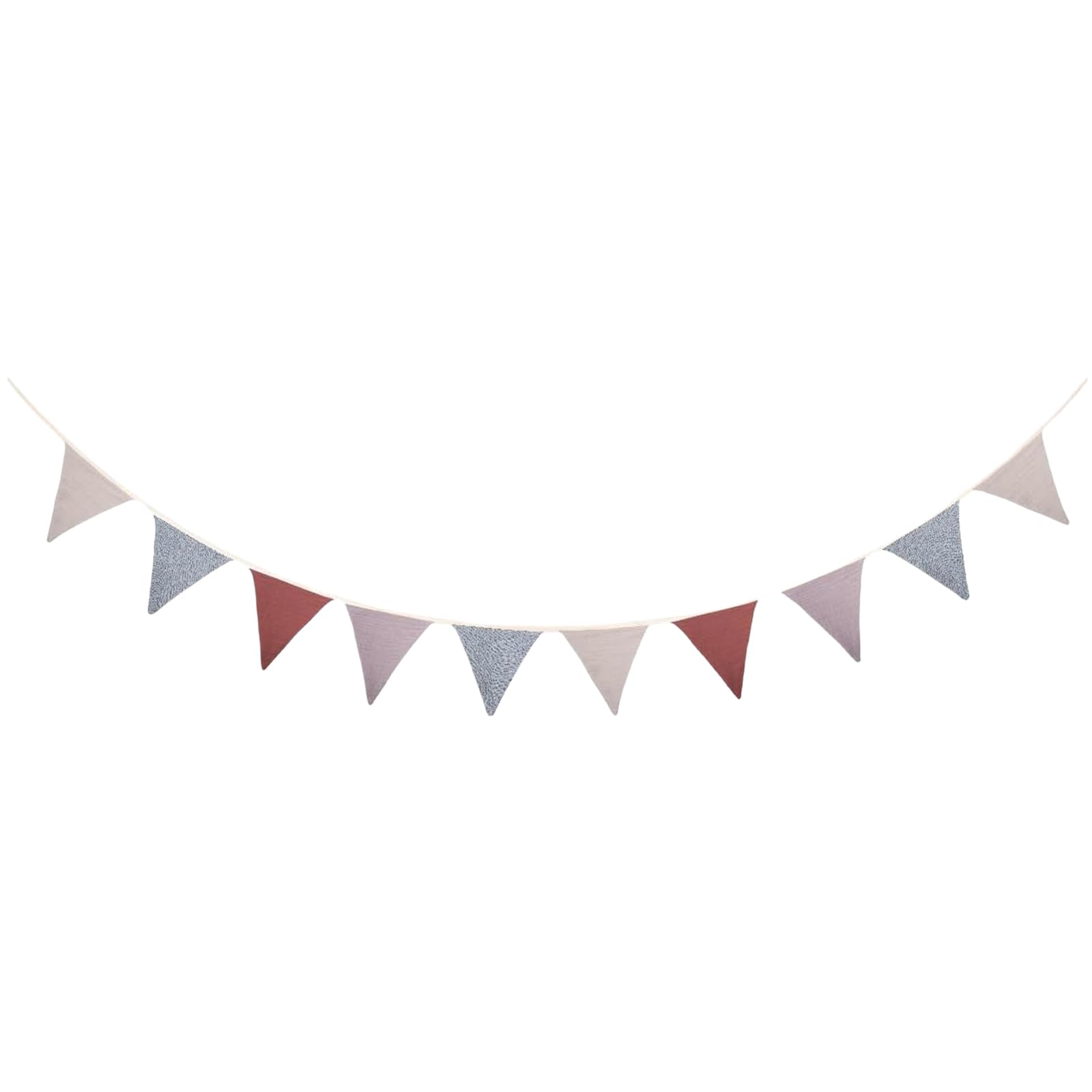 LFRXION Cotton Fabric Pennant String Bunting Flags Triangular Banners Garlands for Nursery Baby Bedroom and Playroom Decoration