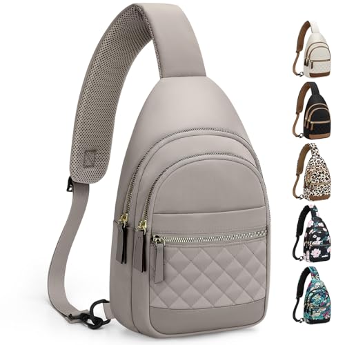 Image of Capolo Sling Bag for Women Men Waterproof Crossbody Bags for Women Trendy Casual Fanny Pack with Convertible Shoulder Strap Chest Bag for Travel Hiking(Grey, Medium)