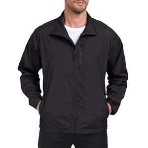 Mens Windbreaker Jackets Lightweight Travel Jackets Packable breathable