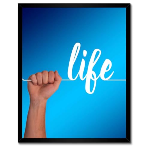 Poster dans un cadre blanc 40x50 cm Lifeline N° H10311M_RAPL1Q pour décoration murale salon