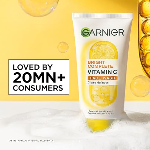 Image of Garnier Skin Naturals, Facewash, Cleansing and Brightening, Bright Complete, 100 g