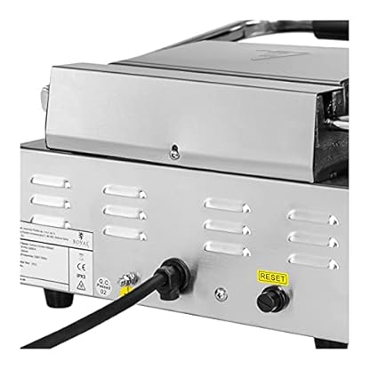 Royal Catering RCPKG-1800-R Kontaktgrill Gastro 1.800 W geriffelt 50-300 °C 23 x 22 cm – Bild 4