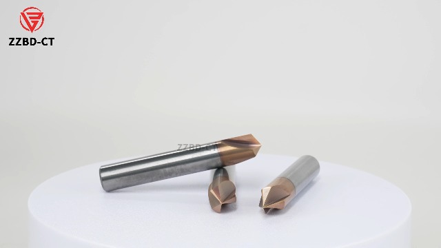 Image of Carbide Chamfer End Mills CNC Carving Bits 3 Flute TiSiN Coating V Groove 60 Degree for Different Material Like Steel Aluminum Copper Alloy 1 Pcs D8*50mm