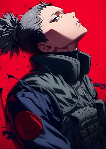 Image of NIJUKA Anime Printed Metal sheet Poster For Home And Room Decoration | For Anime Art Fans Boys And Girls (Shikmaru nara)