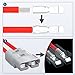RVBOATPAT 175Amp Battery Quick Connect/Disconnect Connector, 600V 1/0AWG Battery Cable Connector Wire Harness Plug Connector Kit for Car Winch Motor Recovery - 2 Pack