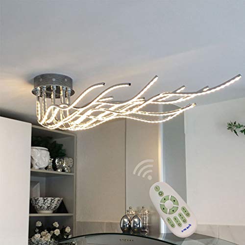 Plafonnier LED moderne 150cm blanc froid 6000K pour salon et salle à manger