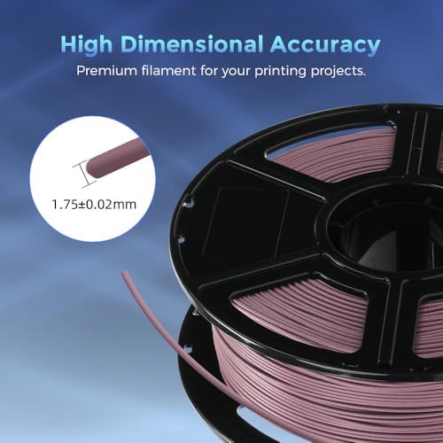 Image of FLASHFORGE Carbon Fiber PLA Filament 1.75mm, Carbon Fiber Reinforced PLA 3D Printer Filament, 1KG Spool Dimensional Accuracy + /- 0.02mm, High Strength & High Abrasion-Resistance (Dusty Pink)