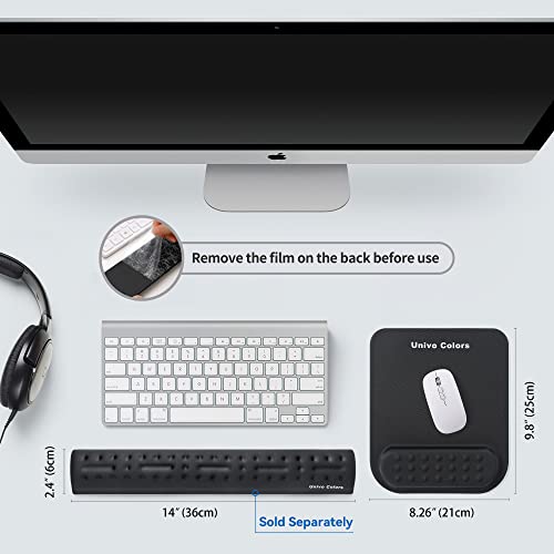 univo colors Superfine Fiber Soft Memory Foam Ergonomic Mouse Pad with Wrist Rest Support, Comfortable Large Black Mousepad with Non-Slip Base for Computer, Gaming, Office, etc by univo colors - Used condition - Image 2