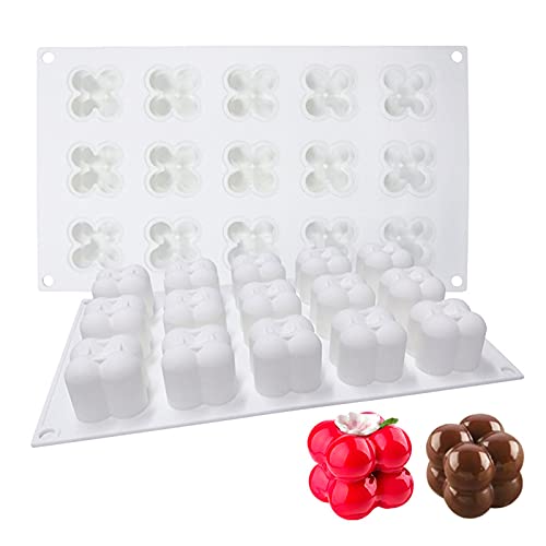 T TOOYFUL 15 in 1 Silikon Kerzenform Mini Bubble Ball Form Kerzen Schokoladenhandwerk Wachs Gips Fondantform Kerzendekor – Bild 5