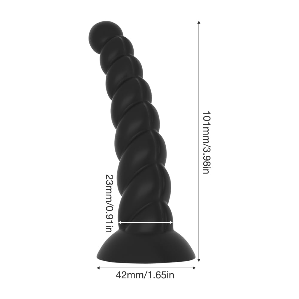 Anal Enchufe, Hombres Analdilos de Silicona con Taza de Succión de Consolador, Tapón de Tope, Cuentas Anal, Hombres de Estimulación de Próstata, Bolas Anal para Mujeres Negras S