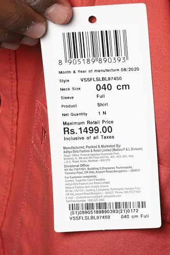 Image of Van Heusen Formal Checkered Shirt for Men| Premium Cotton| Full Sleeves| Slim Fit |Breathable Fabric