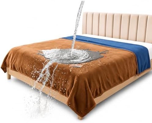 Bedding Aid wasserdichte Decke für Intimitäten im Bett, Kingsize-Liebesdecke aus Flanell für Erwachsene, wasserundurchlässige Vergnügungsdecke, 228 x 274 cm, Beige