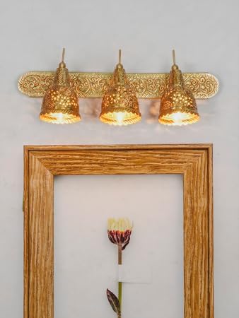 Image of Single Brass Spot 3 /L Light Wall Sconce with Brasss Material for Decorative Living Room Wall Ceiling Lamp Balcony Decor and Home (Free Bulb)