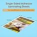 KTRIO 30 Pack Self Adhesive Laminating Sheets 8.5 x 11 inches, Clear Self Sealing Laminate Sheets, Single-Sided No Heat Lamination Paper for Crafts, No Machine Needed