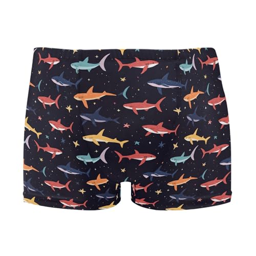 Cute Shark Mens Swim Trunk Swimwear Bathing Suit Swim Brief Square Leg Board Short S B0404970