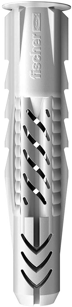 Fischer 542453 50 kołków rozporowych do pełnej ściany, cegła perforowana, płyta gipsowo-kartonowa, 542453, szare, 8 x 50 mm