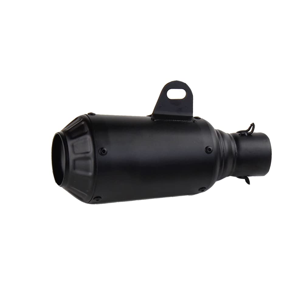 Riloer - Silenciador de escape universal para motocicleta, diámetro de montaje: 51 mm (2.01 pulgadas), negro/azul/titanio (negro)