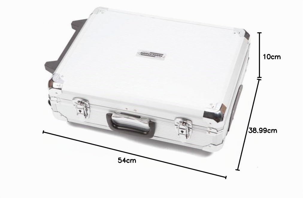 Mannesmann M29077 Valigetta trolley porta attrezzi in alluminio, con attrezzi, 159 pz.