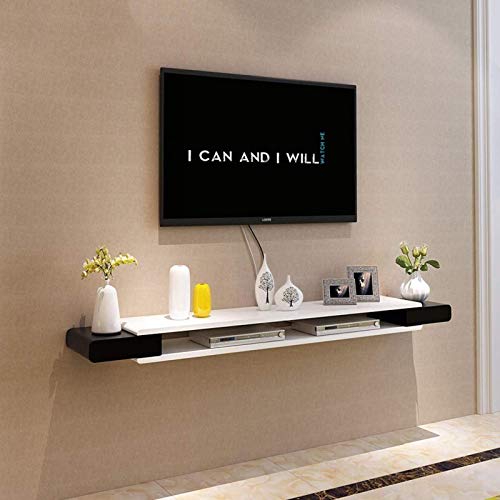 Schwimmendes Regal Modernes, an der Wand montiertes schwimmendes TV-Regal TV-Konsole Home Media Entertainment Aufbewahrungsregal Sky Box