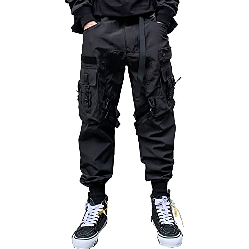 Functional Cargo Pants For Men Cyberpunk Goth Pants Men Techwear Japanese Pants Men Tripp Street Wear Pants