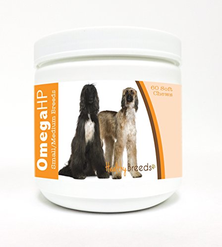 Image of Healthy Breeds Afghan Hound Omega HP Fatty Acid Skin and Coat Support Soft Chews 60 Count