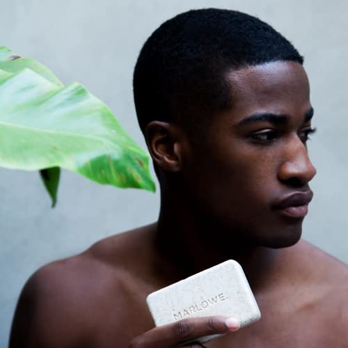 Marlowe. No. 102 Men's Body Scrub Soap 7 Oz | Earthy Oud Wood Scent | Best Exfoliating Bar For Men | Made With Natural Ingredients | Green Tea Extract | Updated Scent #TOP5