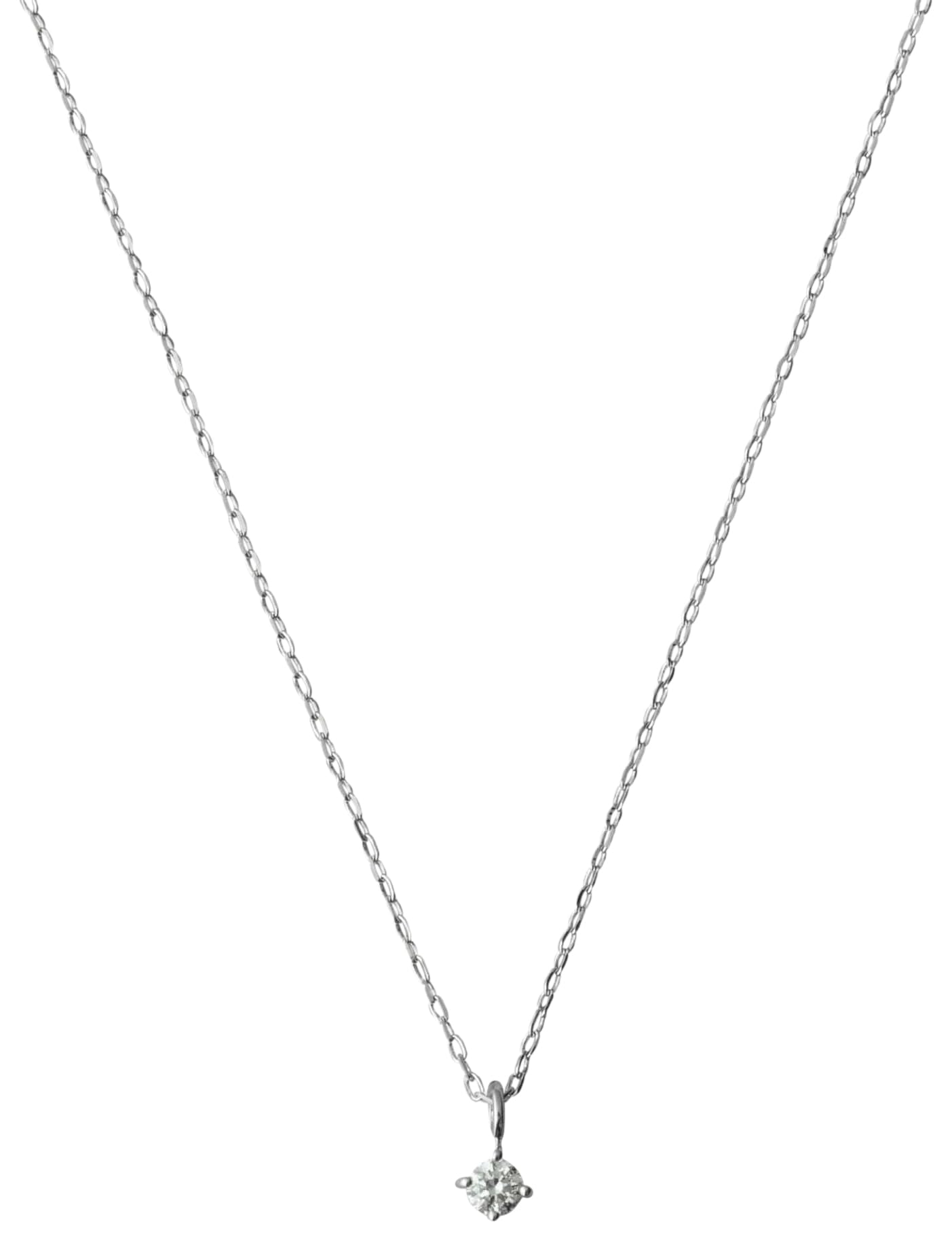 [エテ] レイヤー K10WG ダイヤモンド ネックレス 761827