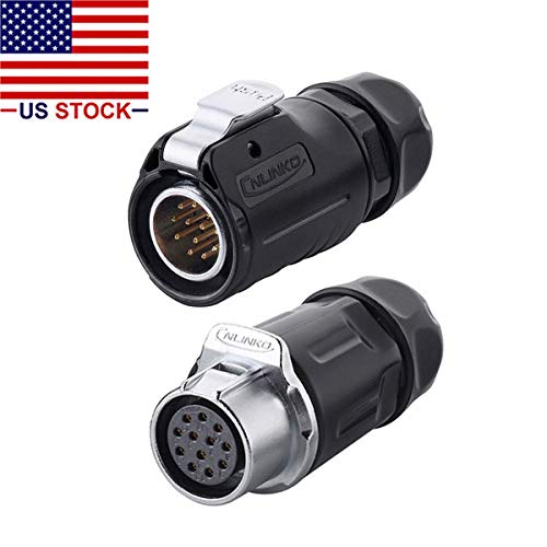 CNLINKO 7-Pin M20 Waterproof Connector Set – Male Plug & Female Socket, IP67, Bayonet Lock, 18-16 AWG