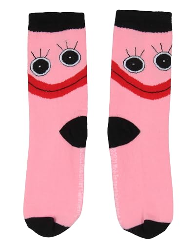 Mad Engine Poppy Playtime Kids Kissy Missy Character Design Crew Socks For Boys And Girls 1 Pair