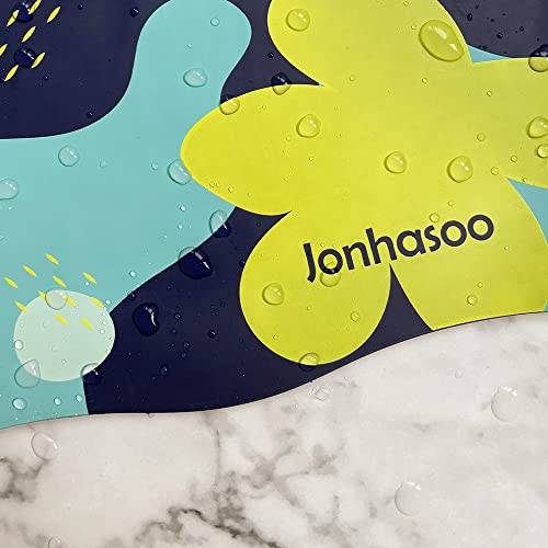 Image of Swim Cap Women, Silicone Swimming Cap for Long Hair with Flower Printed