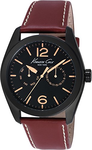 Kenneth Cole IKC8063 - Reloj con Correa de Poliuretano para Hombre, Color Negro/Gris Kenneth Cole IKC8063 - Reloj con Correa de Poliuretano para Hombre, Color Negro/Gris