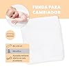 Funda para Cambiador de Bebé, 80x50 cm, Microfibra Suave y Absorbente, Ajuste Elástico Perfecto, Lavable, Hecho en España – Blanco #1