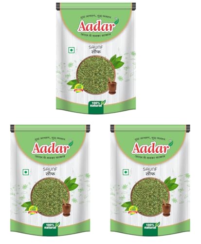 Image of Aadar Whole Fennel Seeds 50gm x 3 Pack, Natural and Flavourful Sabut Lakhnavi Saunf (Combo) for Culinary Delights 150gm