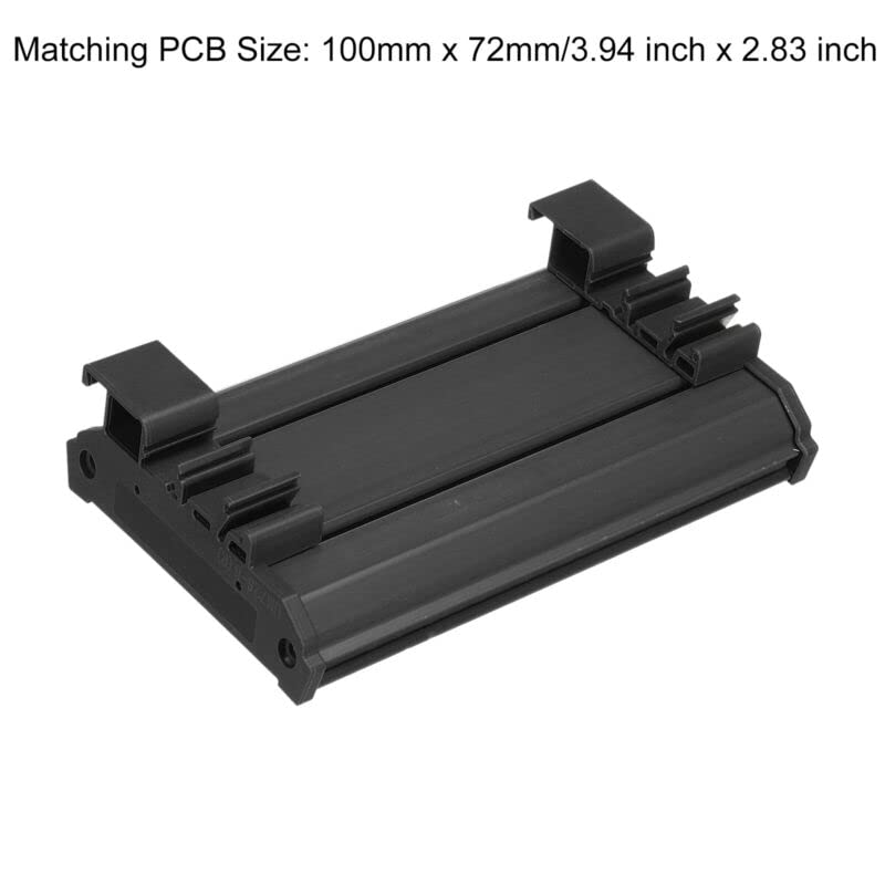 Tool parts DIN Rail Mount for Carrier for 100mm x 72mm PCB - Housing - Bracket - Black
