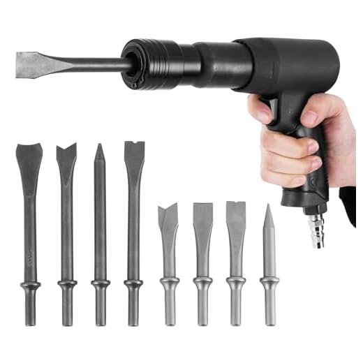 MXBAOHENG Pneumatic Concrete Breaker Demolition Hammer Jack Hammer Rust Remover 190B with 9 Chisels/1 Chuck (Chuck Retainer)