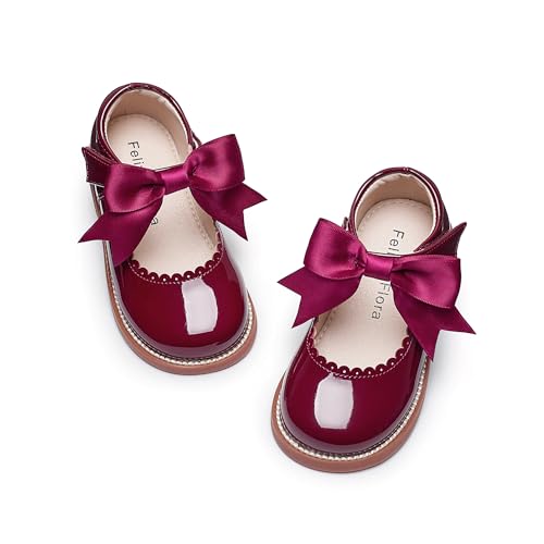 Image of Felix & Flora Toddler Little Girl Mary Jane Dress Shoes - Ballet Flats for Girl Party School Shoes