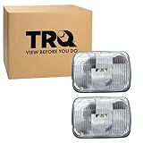 TRQ 2 Piece Headlight Assembly Set Rectangular Driver & Passenger Side Compatible...