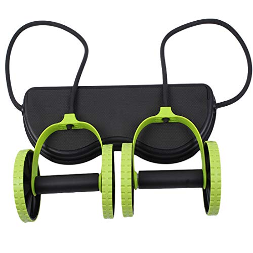 Kaiyei AB Roller para Abdominales Roller Rueda Abdomen Ejercicio Multifuncional Seguro Rueda De Entrenamiento AB Wheel Familia Fitness Musculatura Máquina Verde + Negro Cover