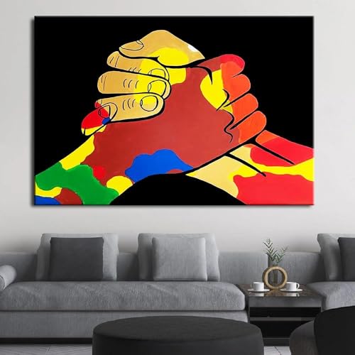 Toile abstraite graffitis 50x70 pour réveiller un mur blanc triste
