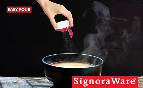 Image of Signoraware BPA Free Plastic Small Spice Sprinkles & Shaker (40mlx2 | Set of 2 | Pink)