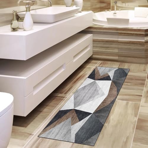 Alfombra de pasillo 100x250 cm antideslizante de retazos para dormitorio 4