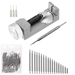 DIY Crafts Bracelet Link Remover Watch Pin remover Metal Adjustable Watch Band Strap Bracelet Link Pin Remover Repair Tool Kit Set (Shade No # 8, 3 Extra Pins)
